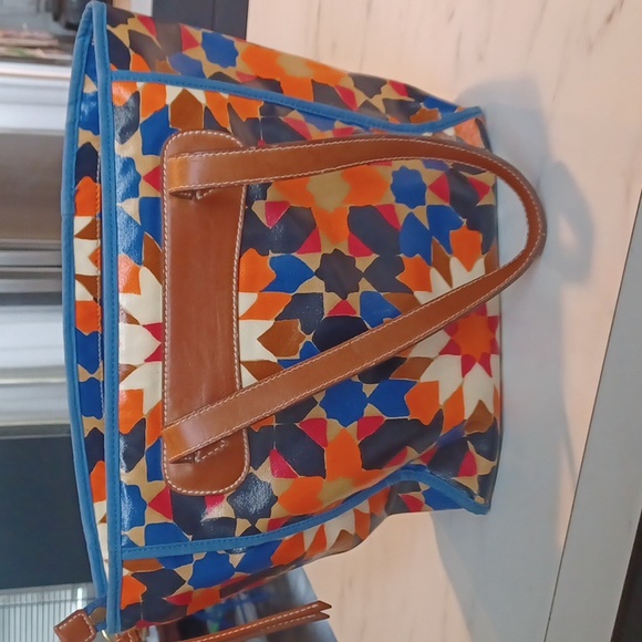 Fossil starburst coated canvas tote - Picture 3 of 14